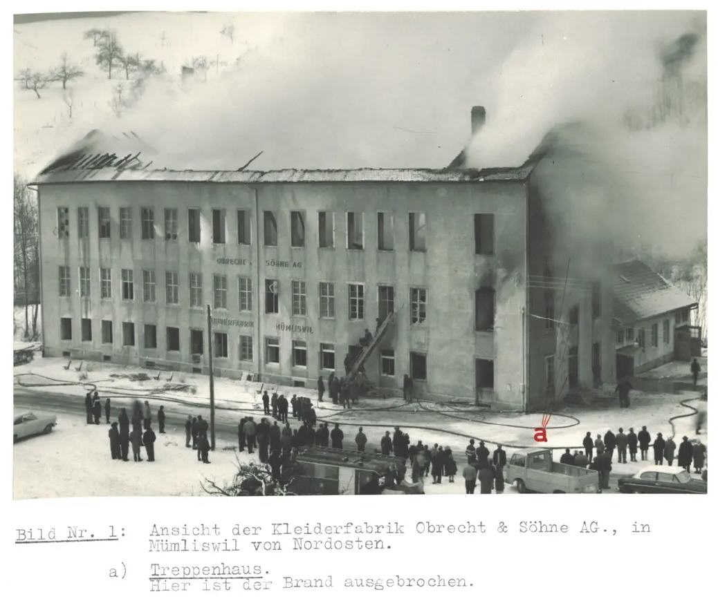 Brand Kleiderfabrik Obrecht